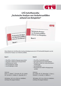 GTÜ-Schriftenreihe „Technische Analyse von Verkehrsunfällen
