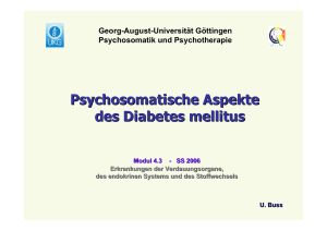Diabetes - psychosomatik - Georg-August