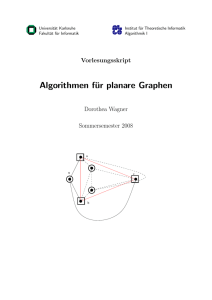 Skript: Algorithmen für planare Graphen - Algorithmik I