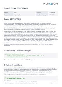 Tipps & Tricks: STATSPACK Oracle STATSPACK