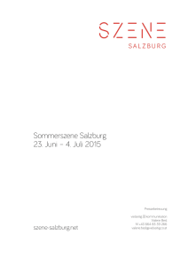 Sommerszene Salzburg 23. Juni – 4. Juli 2015