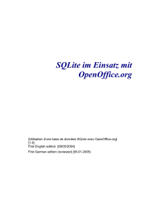 SQLite und OpenOffice.org