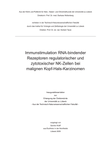 Immunstimulation RNA-bindender Rezeptoren regulatorischer und