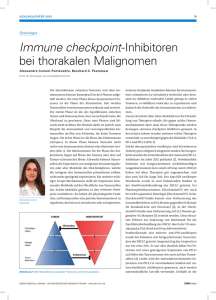 Immune checkpoint-Inhibitoren bei thorakalen Malignomen