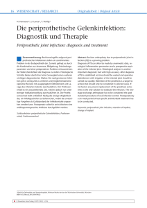 Die periprothetische Gelenkinfektion: Diagnostik und Therapie