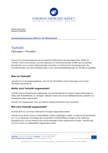 TachoSil, human fibrinogen / human thrombin