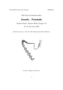 Genetik – Protokolle - thomas