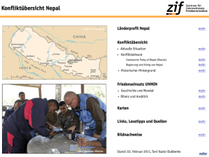 Konfliktübersicht Nepal