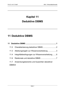 Kapitel 11 Deduktive DBMS 11 Deduktive DBMS