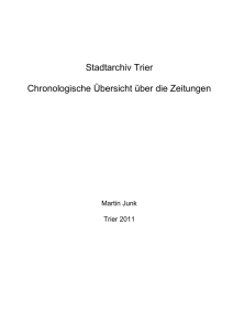 Zeitungen chronologisch - Stadtbibliothek Weberbach / Stadtarchiv