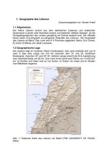 1. Geographie des Libanon