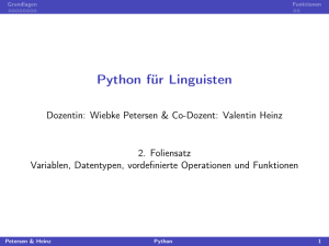 Python für Linguisten - user.phil.uni