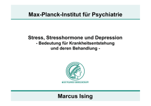 Max-Planck-Institut für Psychiatrie Marcus Ising
