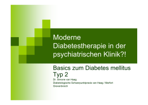 Moderne Diabetestherapie auch in der psychiatrischen Klinik 2