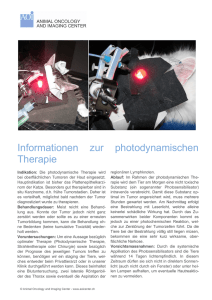 Informationen zur photodynamischen Therapie