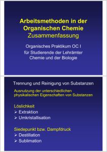 Arbeitsmethoden - Institut für Organische Chemie