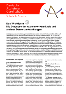 3. Die Diagnose der Alzheimer