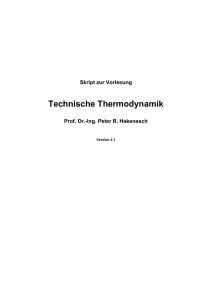 Technische Thermodynamik - Prof. Dr.