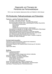 Diagnostik und Therapie der Peritonitis bei Peritonealdialyse PD