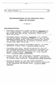 35 - Not. Flora Steierm., 6 1982 Bestimmungsschlüssel für