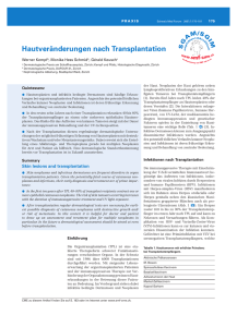 Hautveränderungen nach Transplantation