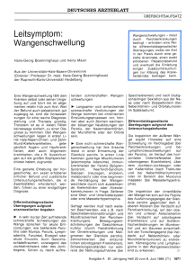 Wangenschwellung - Deutsches Ärzteblatt