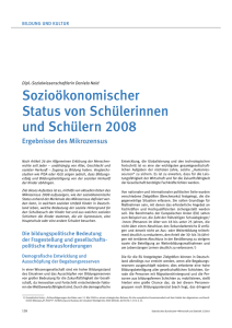 Sozioökonomischer Status von Schülerinnen und Schülern 2008