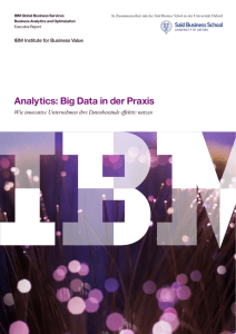 Analytics: Big Data in der Praxis