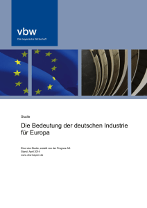 Studie: Die Bedeutung der deutschen Industrie für Europa