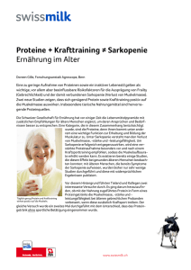Proteine + Krafttraining ≠ Sarkopenie. Ernährung im Alter