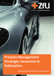 Produkt-Management: Strategie, Innovation & Kalkulation