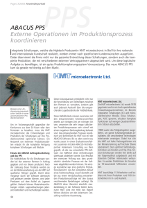ABACUS PPS Externe Operationen im Produktionsprozess