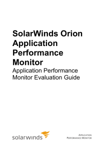 SolarWinds Orion Application Performance Monitor
