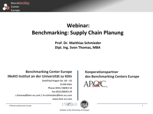 Supply Chain Planung - Benchmarking Center Europe