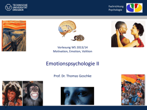 Emotionspsychologie II