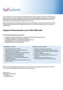 Engagierter Softwareentwickler (m/w) im ERP-/CRM