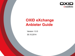 OXID eXchange Anbieter Guide