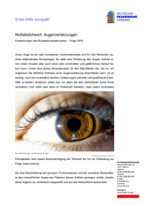 Augenverletzungen - Deutscher Feuerwehrverband
