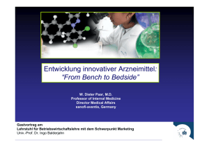 Entwicklung innovativer Arzneimittel: From
