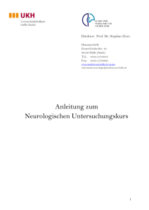 Anleitung zum Neurologischen Untersuchungskurs
