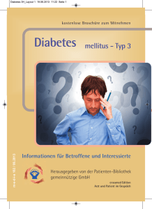 Diabetes mellitus - Typ 3 - Patienten