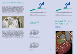 Hightech fürs Herz mit Kardio-CT