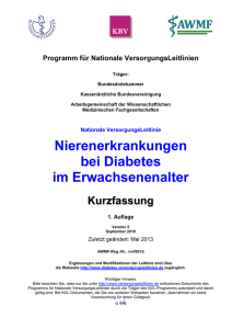 Nierenerkrankungen bei Diabetes - Deutsche Diabetes Gesellschaft