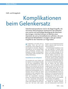 Komplikationen beim Gelenkersatz - Deutsche Rheuma-Liga