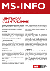 LEMTRADA® (ALEMTUZUMAB) - Schweizerische Multiple Sklerose