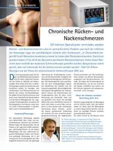 Chronische Rücken- und Nackenschmerzen