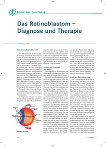 Das Retinoblastom – Diagnose und Therapie