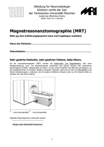 Magnetresonanztomographie (MRT) - Neuro-Kopf
