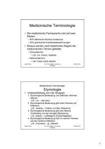 Medizinische Terminologie
