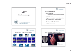 MRT Klinische Anwendungen 2014